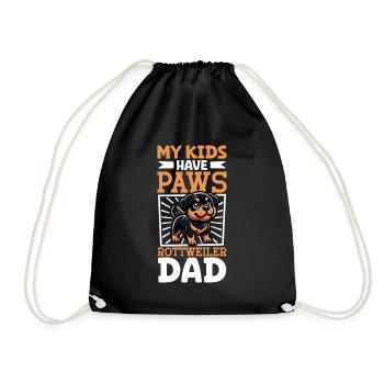 Rottweiler Papa - Turnbeutel - Schwarz - Vorne