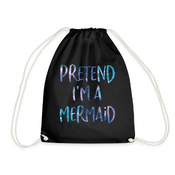 Fais semblant d’être une sirène Déguisement d’Halloween - Sac de sport léger - noir - Devant