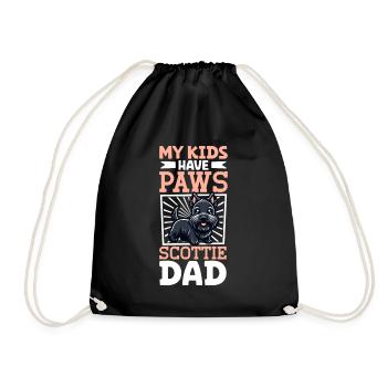 Scottish Terrier Papa - Turnbeutel - Schwarz - Vorne