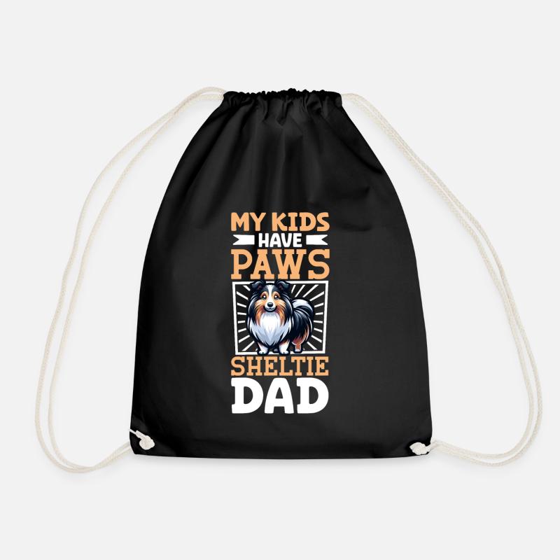 Shetland Sheepdog Papa - Turnbeutel - Schwarz