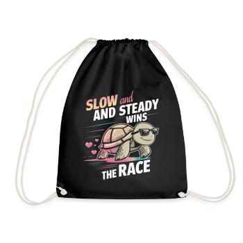 Turtle Sea Turtle Turtle Animal - Drawstring Bag - black - Front