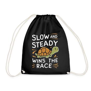 Turtle Sea Turtle Turtle Animal - Drawstring Bag - black - Front