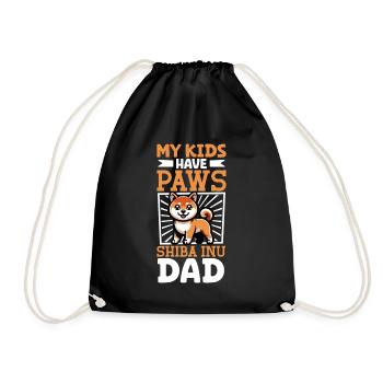 Shiba Inu Papa - Turnbeutel - Schwarz - Vorne