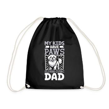 Slovensky cuvac dad - Drawstring Bag - black - Front