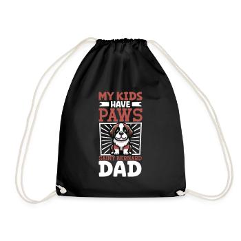 Papa Saint-Bernard - Sac de sport léger - noir - Devant