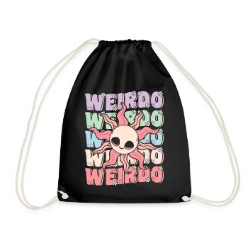 Groovy Weirdo Kawaii Pastel Goth Sun - Drawstring Bag - black - Front