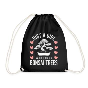 Bonsai Baum Japanisch Bonsai - Turnbeutel - Schwarz - Vorne