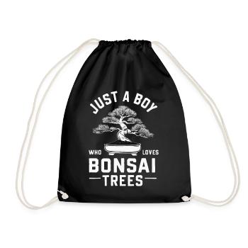 Bonsai Baum Japanisch Bonsai - Turnbeutel - Schwarz - Vorne