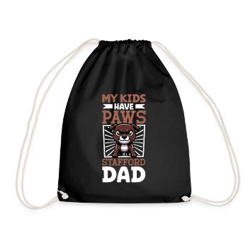 Staffordshire Bull Terrier Dad - Drawstring Bag - black - Front