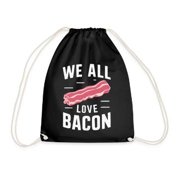 Bacon Frühstück Speck - Turnbeutel - Schwarz - Vorne