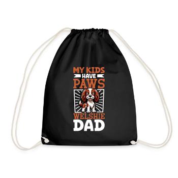 Épagneul springer gallois papa - Sac de sport léger - noir - Devant