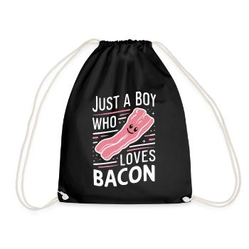 Bacon Frühstück Speck - Turnbeutel - Schwarz - Vorne