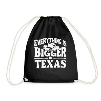 Texas State Texaner Texas - Turnbeutel - Schwarz - Vorne