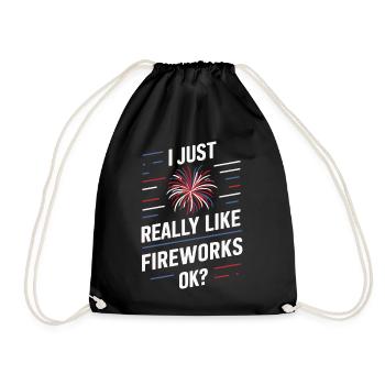 Pyrotechniker Feuerwerk Pyrotechnik - Turnbeutel - Schwarz - Vorne