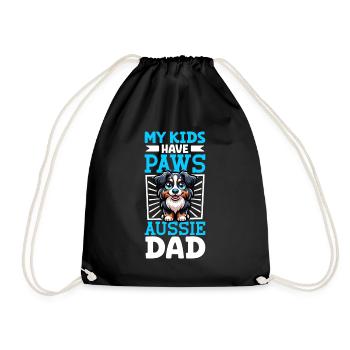 Australian Shepherd Papa - Turnbeutel - Schwarz - Vorne