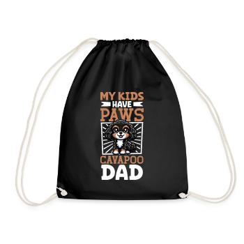 Cavapoo Papa - Drawstring Bag - black - Front