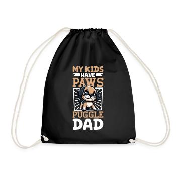Puggle Dad - Drawstring Bag - black - Front