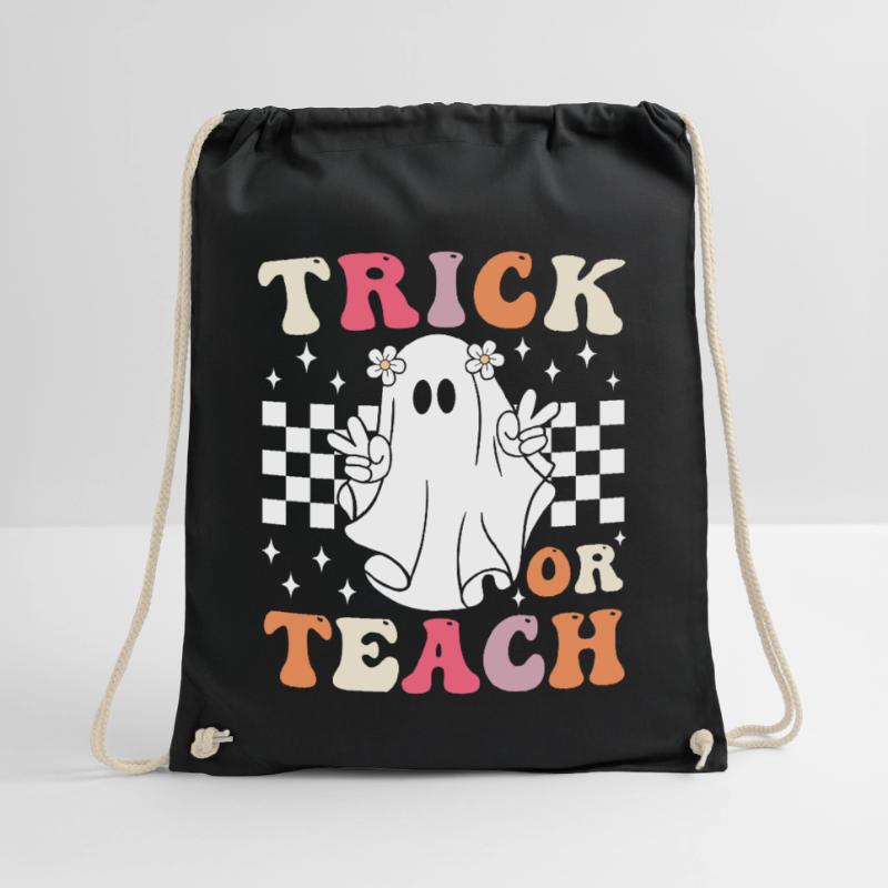 Groovy Trick oder Halloween Lehrer unterrichten Turnbeutel