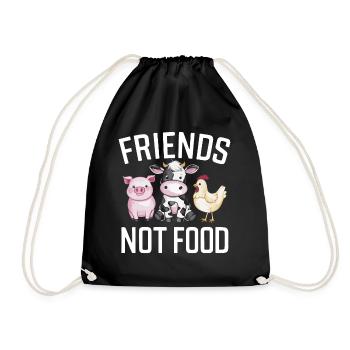 Végétarien Végétalien Végétarien Végétarien - Sac de sport léger - noir - Devant