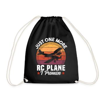 Just One More RC Plane I Promise - Drawstring Bag - black - Front