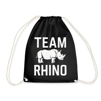 Nashorn Rhinozeros - Turnbeutel - Schwarz - Vorne