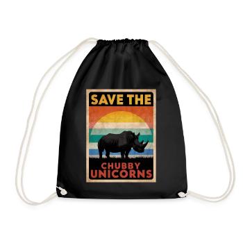Rhinocéros Rhinocéros - Sac de sport léger - noir - Devant