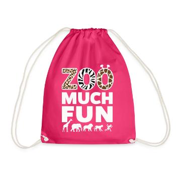 Animaux du zoo Gardien de zoo - Sac de sport léger - fuchsia - Devant