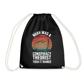 Conspiracy theorist Conspiracy theory - Drawstring Bag - black - Front