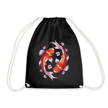 Koi Poisson Carpe Japon Chine Poisson - Sac de sport léger - noir - Devant