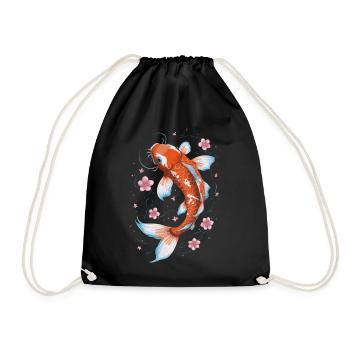 Koi Poisson Carpe Japon Chine Poisson - Sac de sport léger - noir - Devant