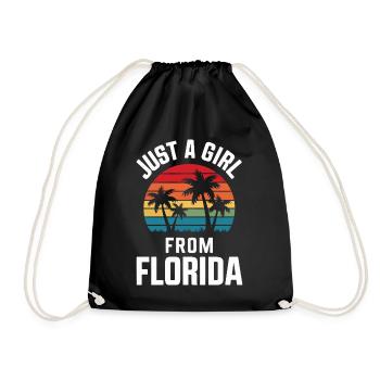 Florida USA Amerika Saat - Turnbeutel - Schwarz - Vorne