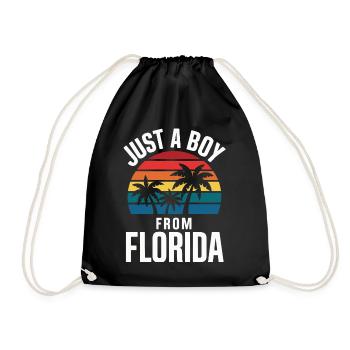 Florida USA Amerika Saat - Turnbeutel - Schwarz - Vorne
