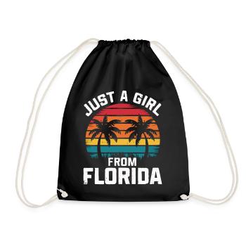 Florida USA Amerika Saat - Turnbeutel - Schwarz - Vorne