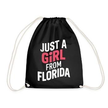 Florida USA Amerika Saat - Turnbeutel - Schwarz - Vorne