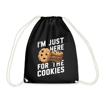 Cookies Cookie Biscuits Biscuits Chocolate - Drawstring Bag - black - Front