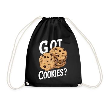 Cookies Cookie Biscuits Biscuits Chocolate - Drawstring Bag - black - Front