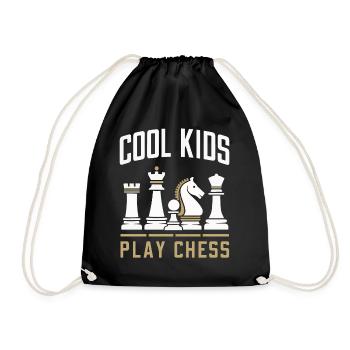 Chess Chess Player - Drawstring Bag - black - Front