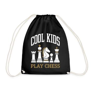 Chess Chess Player - Drawstring Bag - black - Front