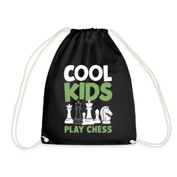 Chess Chess Player - Drawstring Bag - black - Front