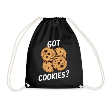 Cookies Cookie Biscuits Biscuits Chocolate - Drawstring Bag - black - Front