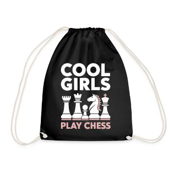 Chess Chess Player - Drawstring Bag - black - Front
