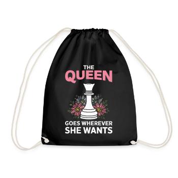 Chess Chess Player - Drawstring Bag - black - Front