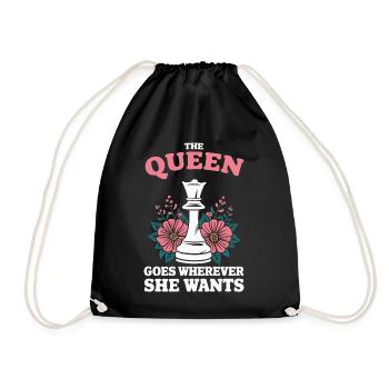 Chess Chess Player - Drawstring Bag - black - Front