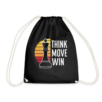 Chess Chess Player - Drawstring Bag - black - Front