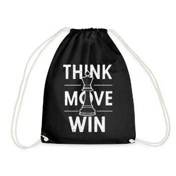 Chess Chess Player - Drawstring Bag - black - Front