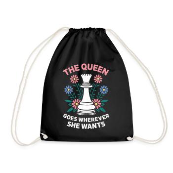 Chess Chess Player - Drawstring Bag - black - Front