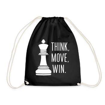 Chess Chess Player - Drawstring Bag - black - Front