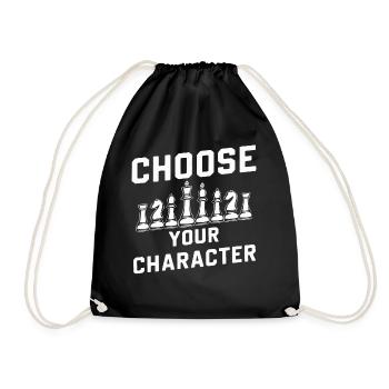 Chess Chess Player - Drawstring Bag - black - Front