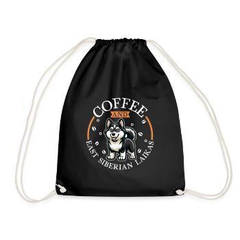 Café et laïka de Sibérie orientale - Sac de sport léger - noir - Devant