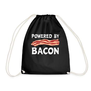 Bacon Frühstück Speck - Turnbeutel - Schwarz - Vorne